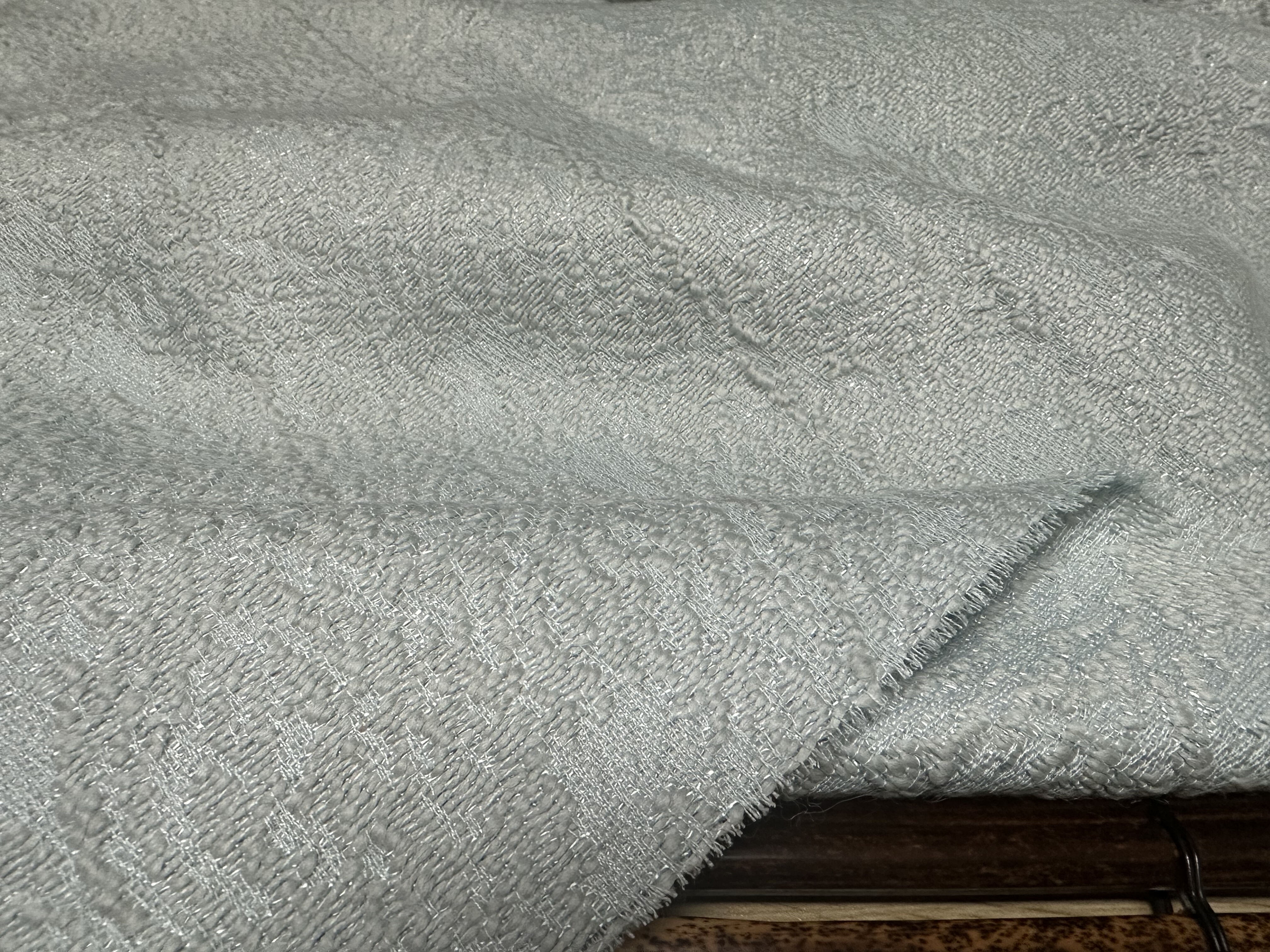 T125 双面亚麻提花羊绒设计师布料1.5米×1.4米