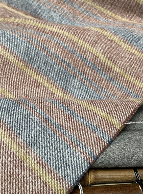 T102日本条纹羊绒设计师布料2.5米乘1.45米