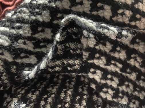 d0131 小香风针织羊绒设计师布料1.50米乘1.40