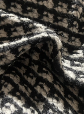 d0122 针织小香风羊绒设计师布料1.50米乘1.40