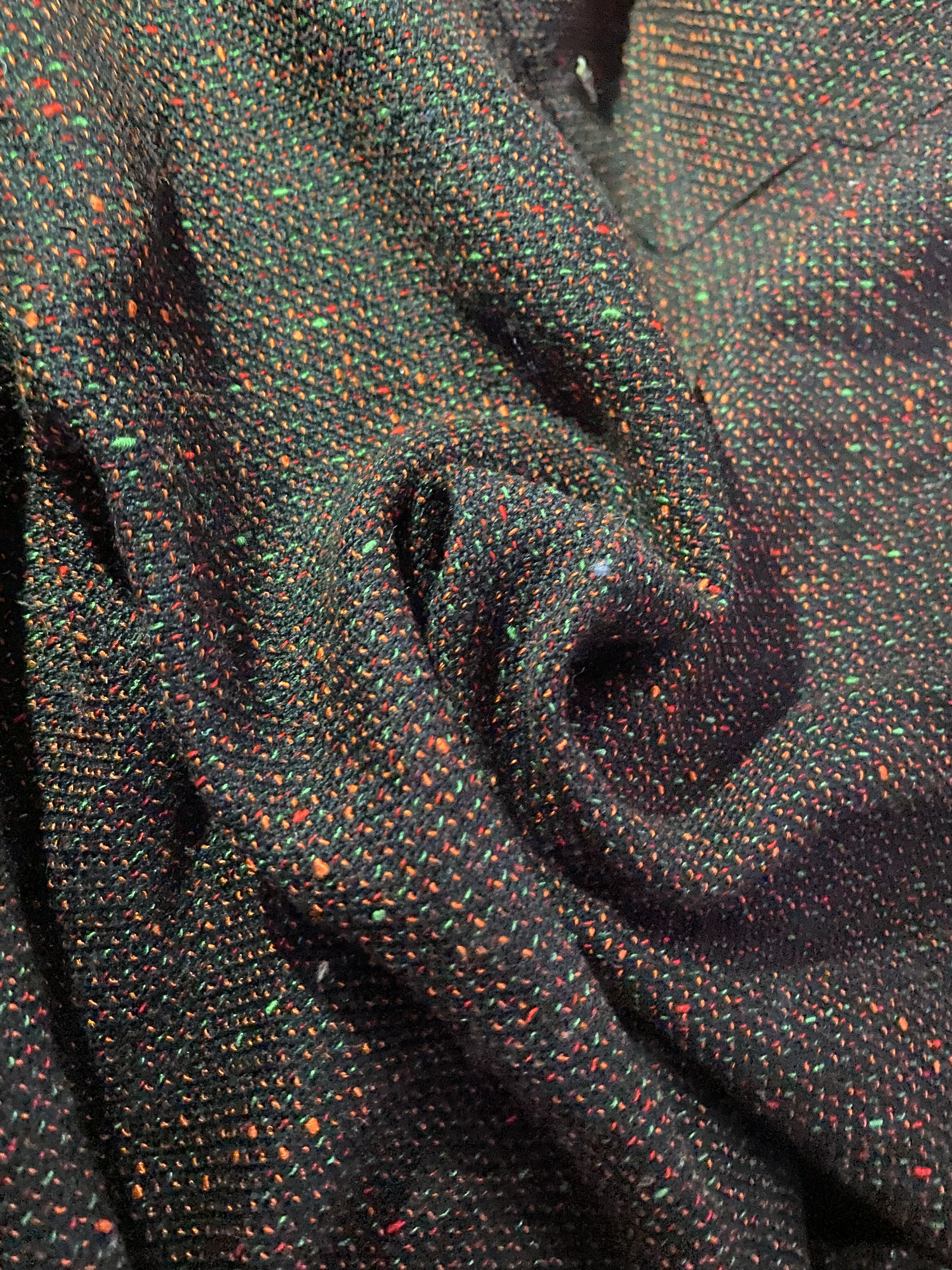 w12336双面编织彩色点点羊绒设计师布料3米×1.4米