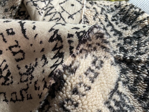 d0131 艺术纯羊羔毛设计师布料1.50米乘1.40