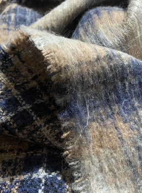 d0122 日本长毛羊绒设计师布料1.50米乘1.40