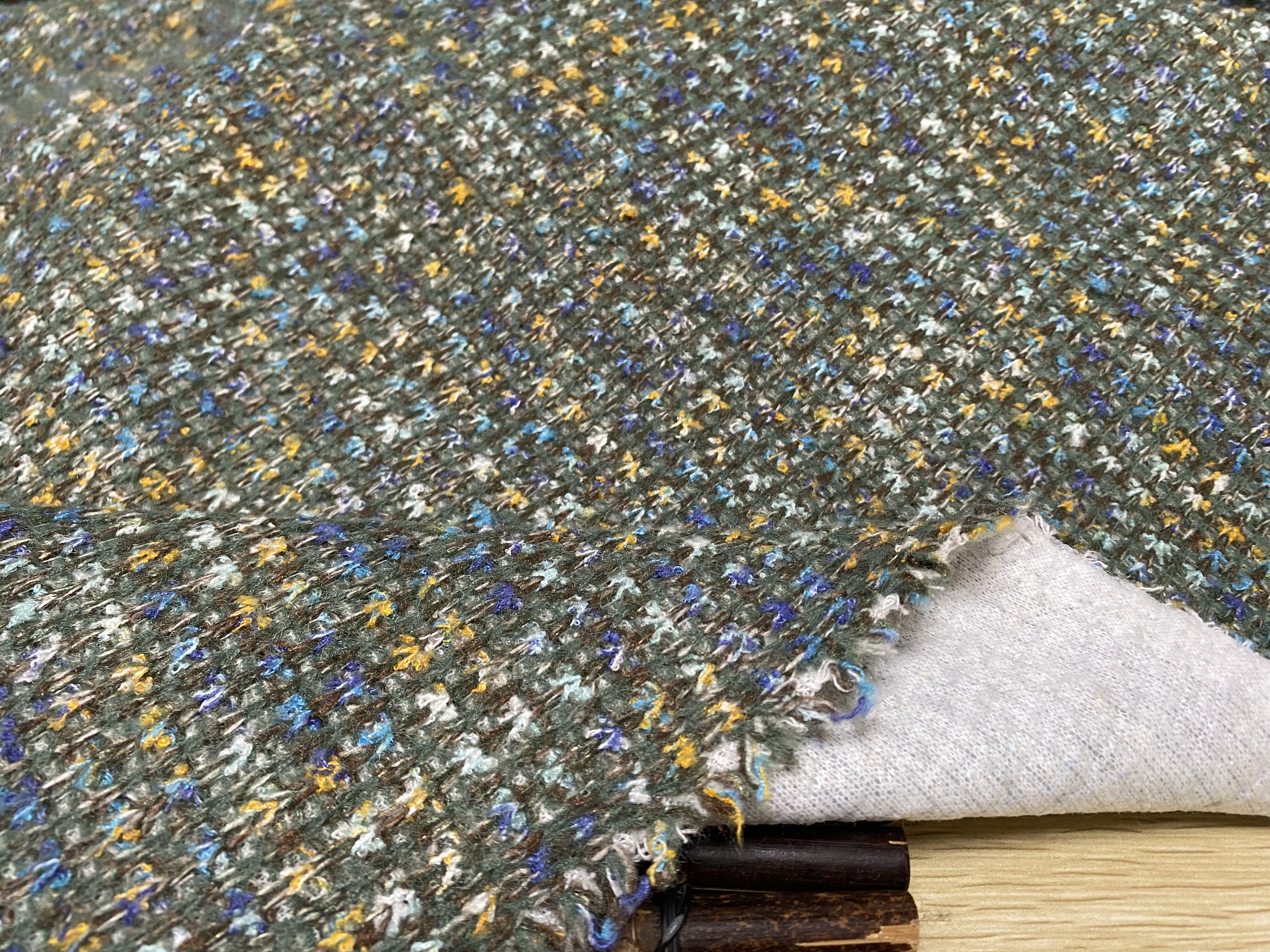 T1130 日本双面针织羊绒设计师布料1.5米×1.6米