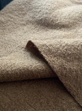 d0131 咖色肌理针织羊绒设计师布料1.50米乘1.40