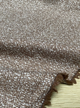 T109双面人字纹羊绒设计师布料1.8米乘1.45米