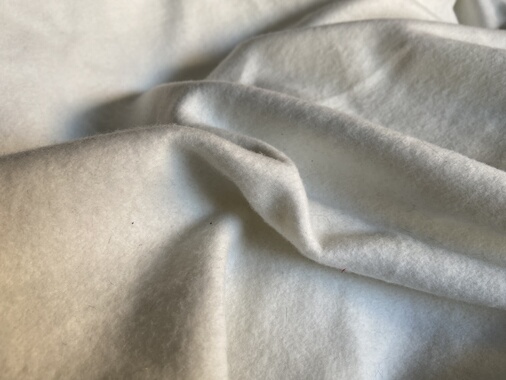 d0131 纯白针织羊绒设计师布料三米乘1.40