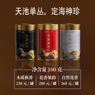天池凤凰单丛茶叶单枞乌龙茶古法炭焙非遗监制 定海神珍100g罐装