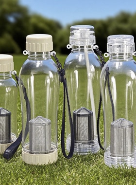 中国台湾飘逸杯行动拍档PC水壶户外随身泡 包邮