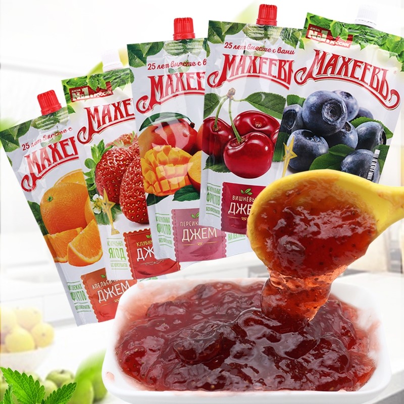 俄罗斯原装进口纯果肉蓝莓草莓果酱袋装300克抹夹面包涂抹 包邮,粮油调味/速食/干货/烘焙,果酱/鲜花酱/甜味酱,淘宝优惠券,粉丝福利购,淘宝优惠卷
