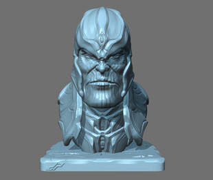 3d打印图纸模型素材文件灭霸胸像STL手办圆雕图F2558