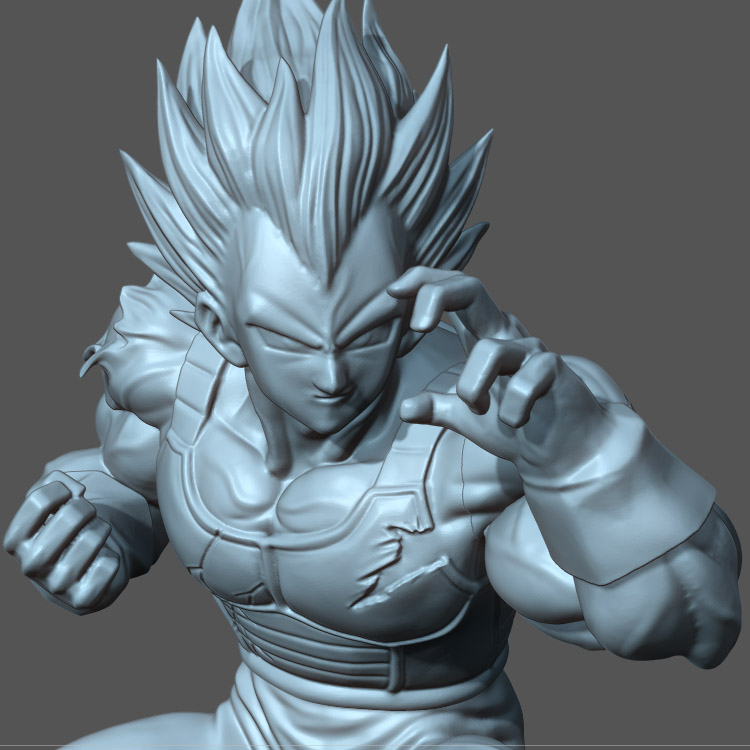 3d打印图纸模型素材数据龙珠贝吉塔STL手办圆雕图F2085