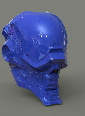 3d打印图纸模型素材文件STLF光环科幻头盔可穿戴2267