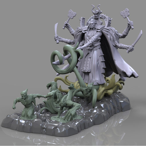 3d打印图纸模型日本神话伊邪那岐STL摆件立体圆雕图F3352