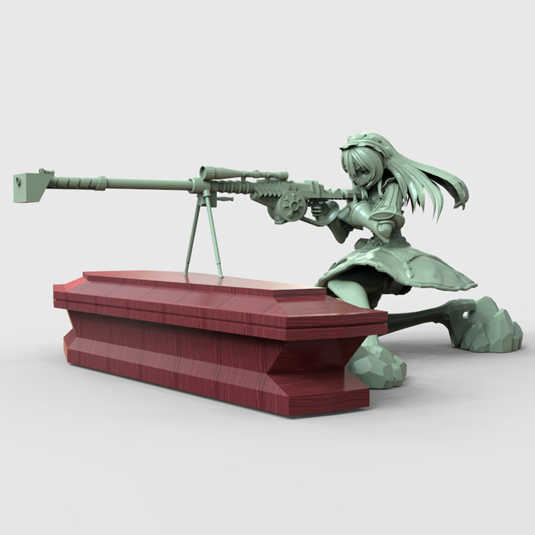 3d打印图纸模型棺姬嘉依卡素材文件STL手办圆雕图F2683