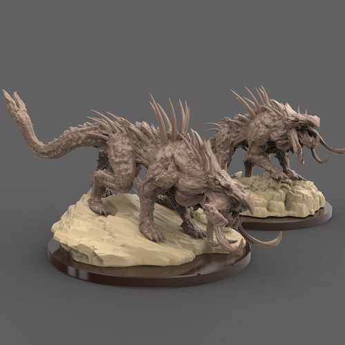 3d打印图纸模型北欧神话地狱犬加姆STL摆件立体圆雕图F3369