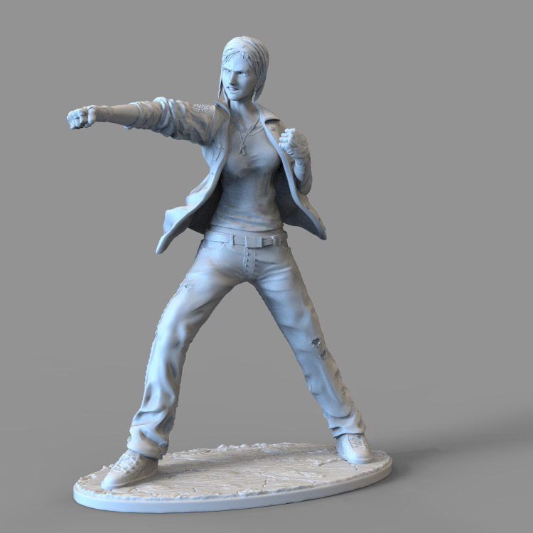 3d打印图纸模型素材文件死或生米拉STL手办圆雕图F2261