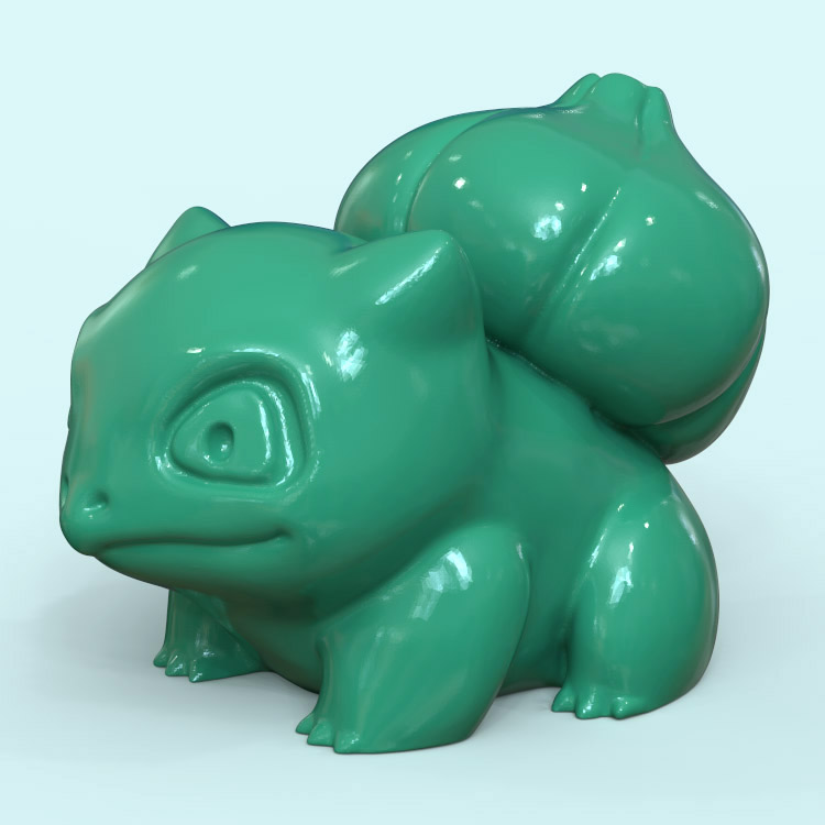 3d打印图纸模型数据STL手办宝可梦妙蛙种子圆雕图M262