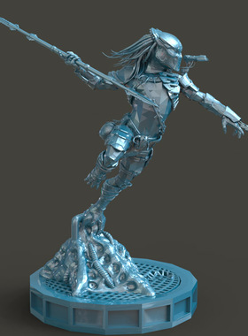 3d打印图纸模型素材铁血战士STL摆件圆雕图F3033