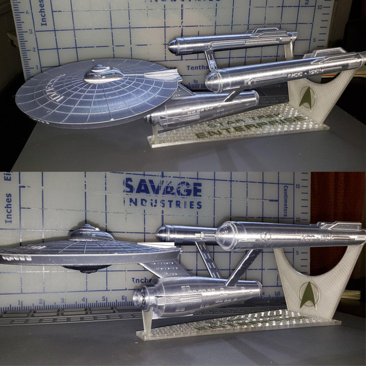 3d打印图纸模型素材星际迷航联邦星舰进取号stl摆件圆雕图f3078