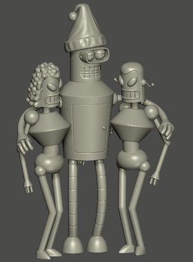 3d打印图纸模型素材手办stl飞出未来高精雕刻圆雕图F1665