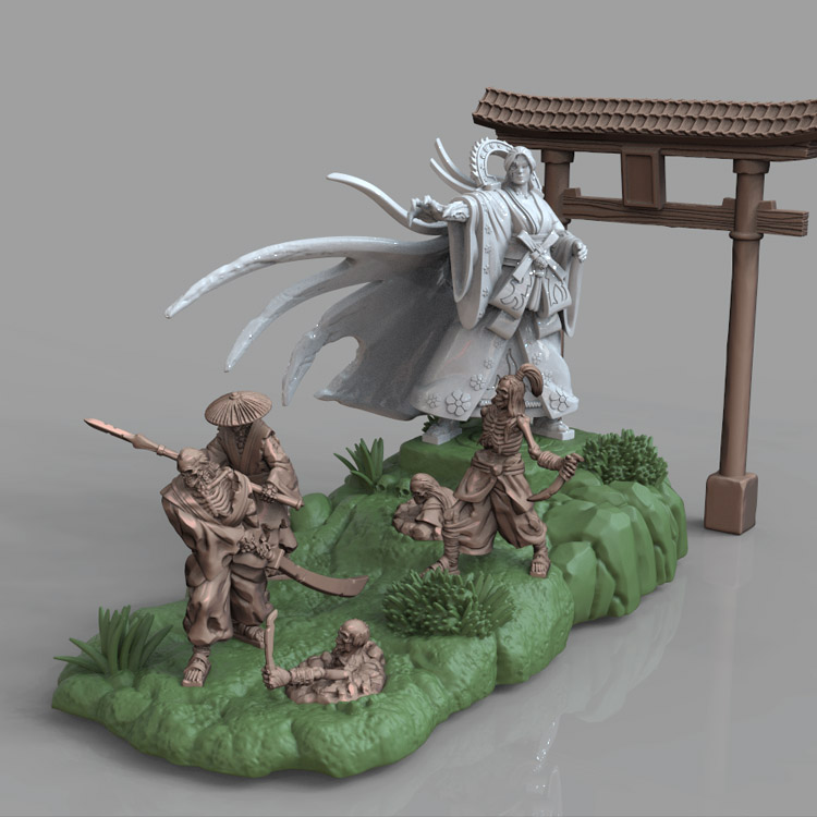 3d打印图纸模型日本神话伊邪那美STL摆件立体圆雕图F3355