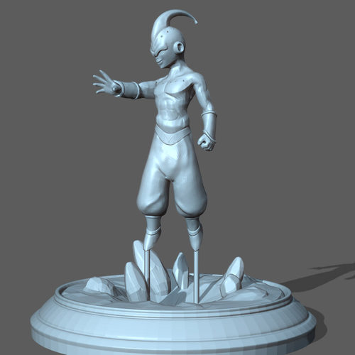 3d打印图纸模型素材数据龙珠魔人布欧STL手办圆雕图F2070