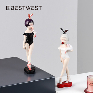 Best west 吕文婧水果硬糖黑天鹅艺术品摆件女友闺蜜创情人节