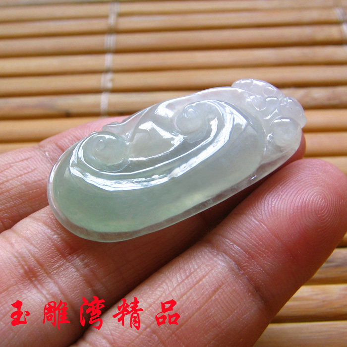 缅甸玉老坑天然翡翠玉小吊坠挂件a货玉如意玉石玉坠项坠冰种挂坠