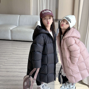 韩版极寒加厚儿童羽绒服过膝长款