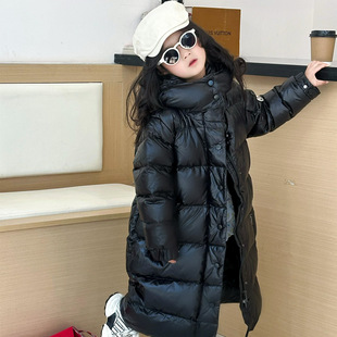 冬季儿童羽绒服中长款男童女童极寒加厚中童大童过膝长款新款童装