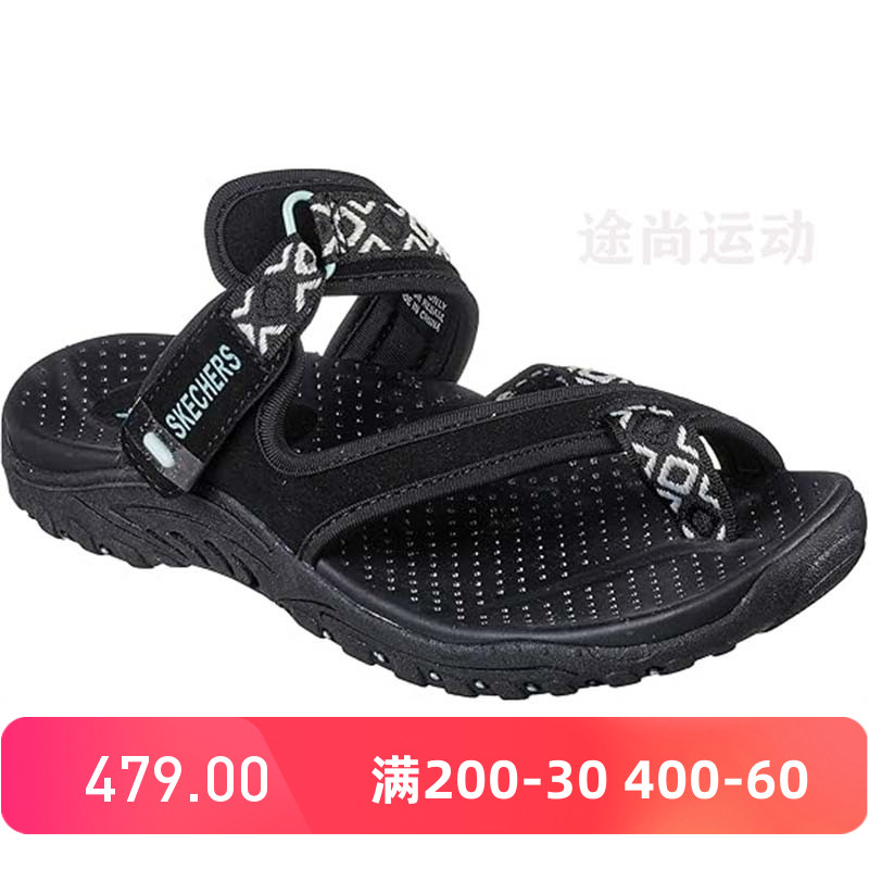 斯凯奇魔术贴夏季运动沙滩人字拖