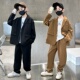 时尚 男童小西装 韩版 春秋款 儿童礼服花童洋气炸街男孩西服 休闲套装