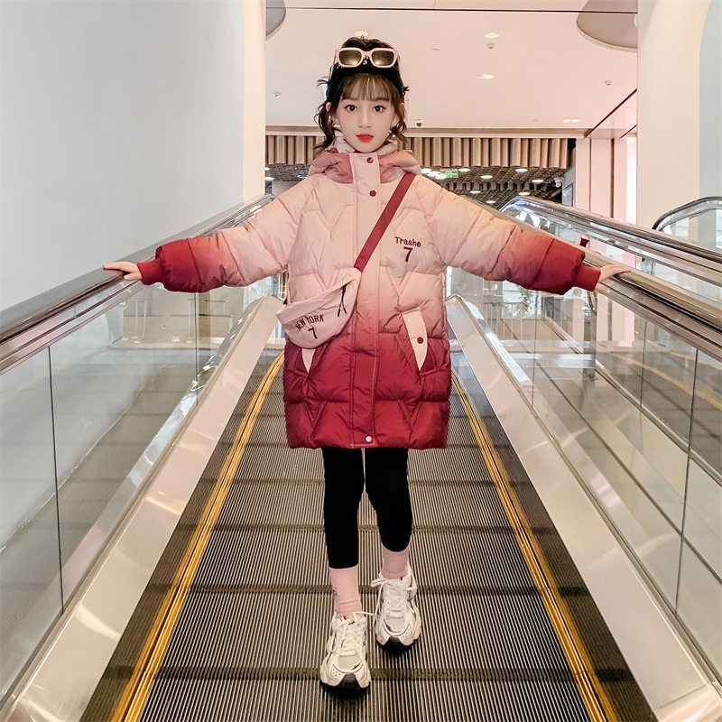 女童羽绒服2025冬装新款洋气冬季儿童女孩90白鸭绒外套中大童加厚