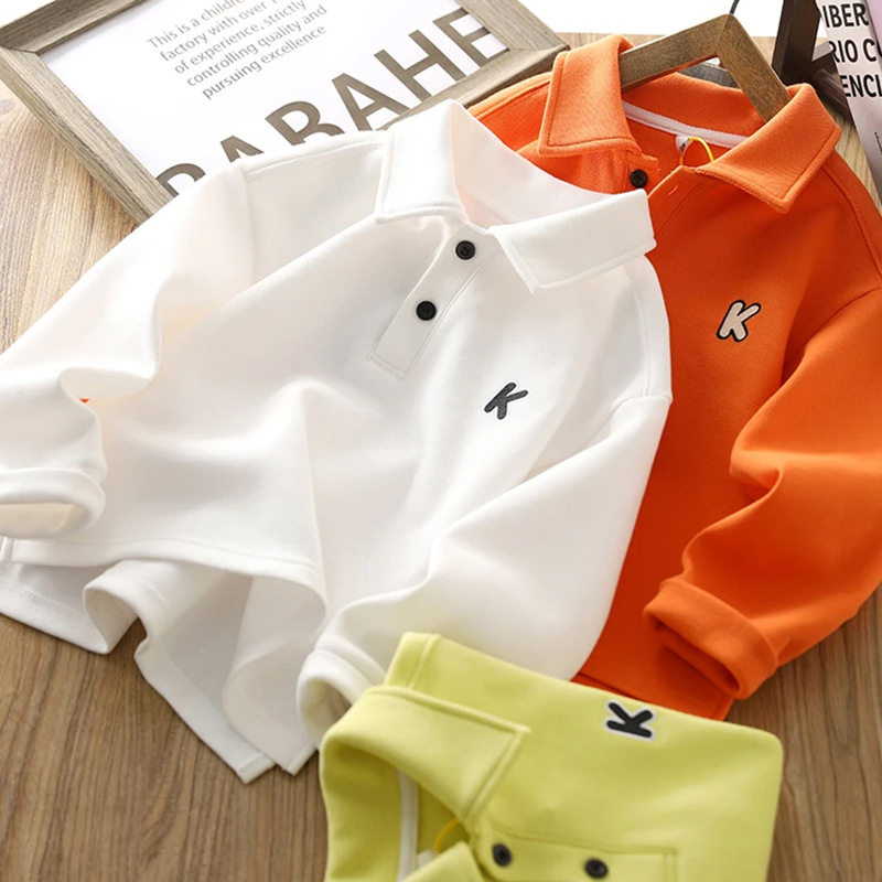 儿童卫衣男孩秋季新款男童POLO衫中大童装休闲上衣长袖翻领T恤春