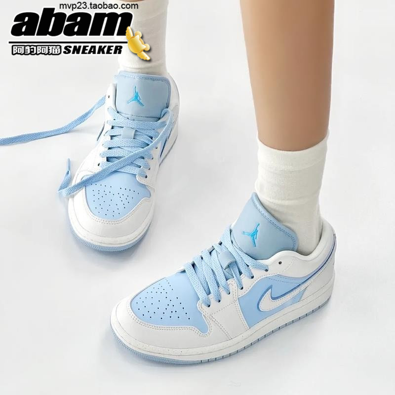 Air Jordan 1 Low AJ1女款 蓝白色 低帮复古休闲篮球鞋DV1299-104 运动鞋new 篮球鞋 原图主图