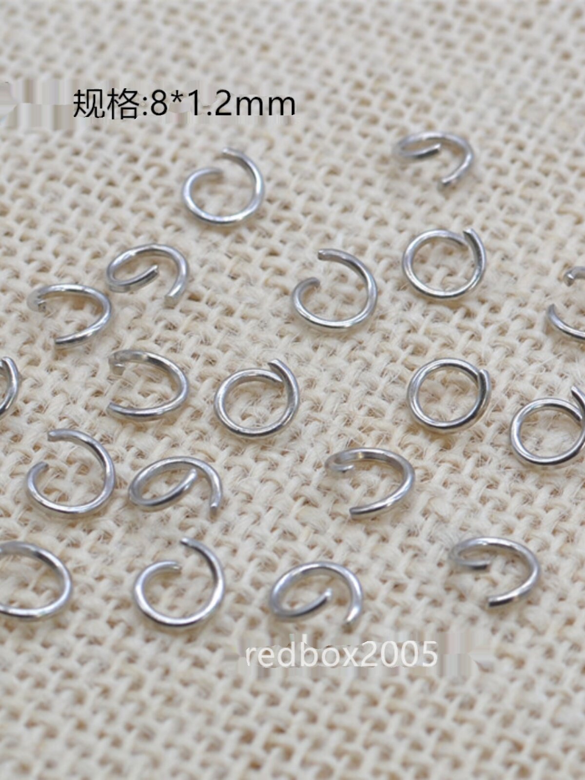니켈 색상 광동제 오픈 링 8MM 작은 링 1140 금속 단일 링 연결 링 9MM 작은 링 10MM