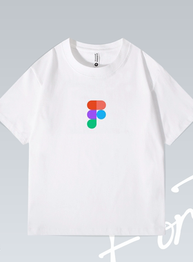 Fortee Figma设计美式落肩趣味个性潮流印花重磅T恤男女宽松短袖