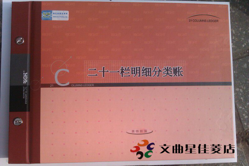 莱特收据账务账本16K 二十一栏式明细分类账6126 账簿 大本