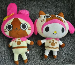 日单 怪物猎人猫猫村 airou x melody 艾鲁猫变身麦乐蒂毛绒公仔