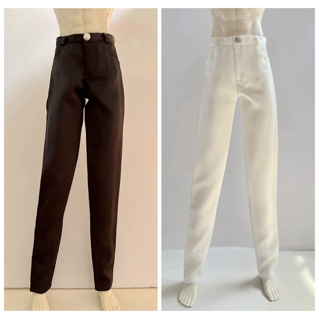 bjd娃裤男娃1/4 1/3 四分三分68 73id75壮叔白色黑色修身西裤换装