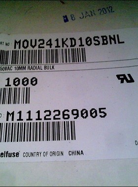 压敏电阻 10D241K 10D-241K 240V 全新货 欢迎来购
