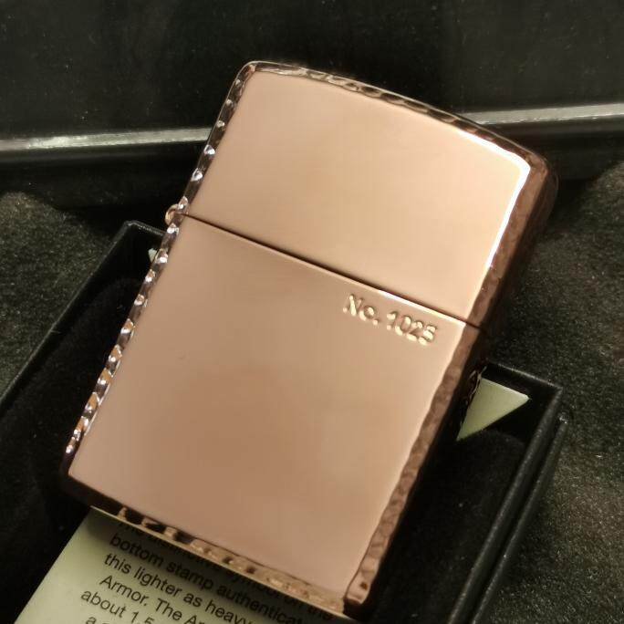 正品Zippo之宝打火机 日版珍藏原版玫瑰金盔甲咬边三面侧雕大唐草