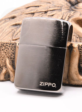 原装防风zippo正品打火机 1941复刻黑冰标志 限量刻字男士24485