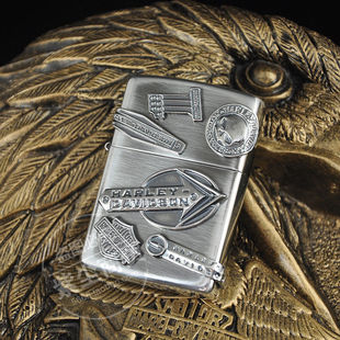 芝宝打火机正版原装ZIPPO 日版哈雷多标骷髅盾侧鹰HDP62 63 64 65
