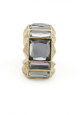 轻奢夸张复古镶钻宝石欧美风戒指