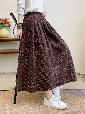 中长款A字全棉磨毛半身裙