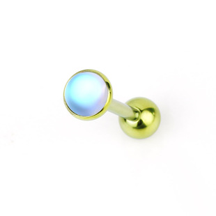 F136医用植入级彩色个性钛合金偏光月光石舌钉小众内螺纹防过敏