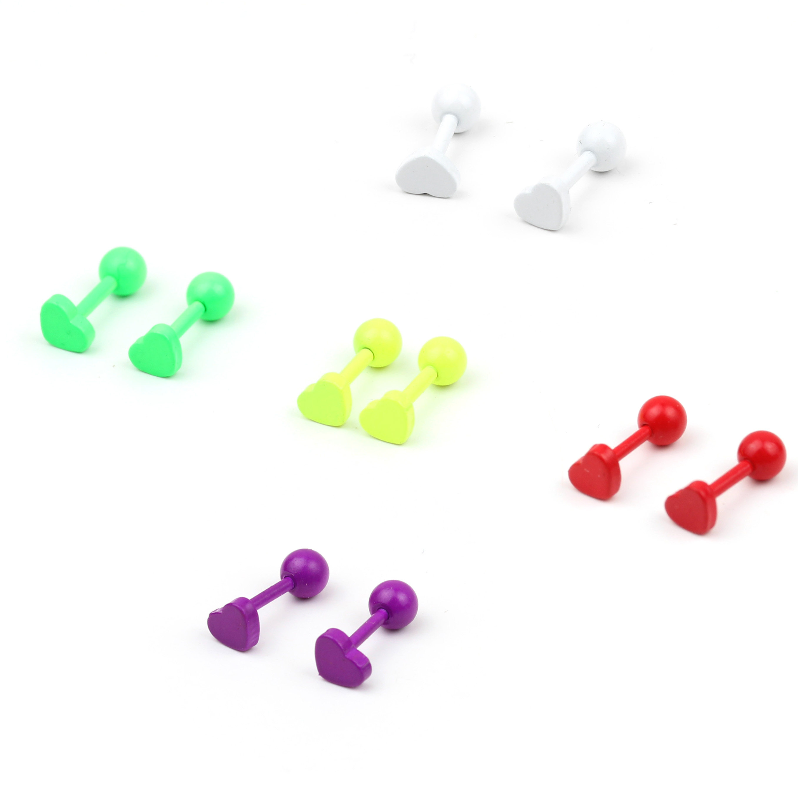 欧美大红喜庆节日庆祝时尚流行爆款荧光色桃心耳钉 荧光 心 耳钉,饰品/流行首饰/时尚饰品新,耳钉,淘宝优惠券,粉丝福利购,淘宝优惠卷