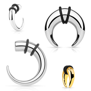 钛钢扩耳器耳坠重型牛角耳扩潮人耳钉扩耳针扩孔器耳环鼻中隔饰品